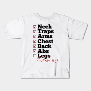 Chicken legs body building Kids T-Shirt